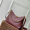 Louis Vuitton LV M25827 Boulogne PM Bag Monogram Empreinte Leather Wine Red
