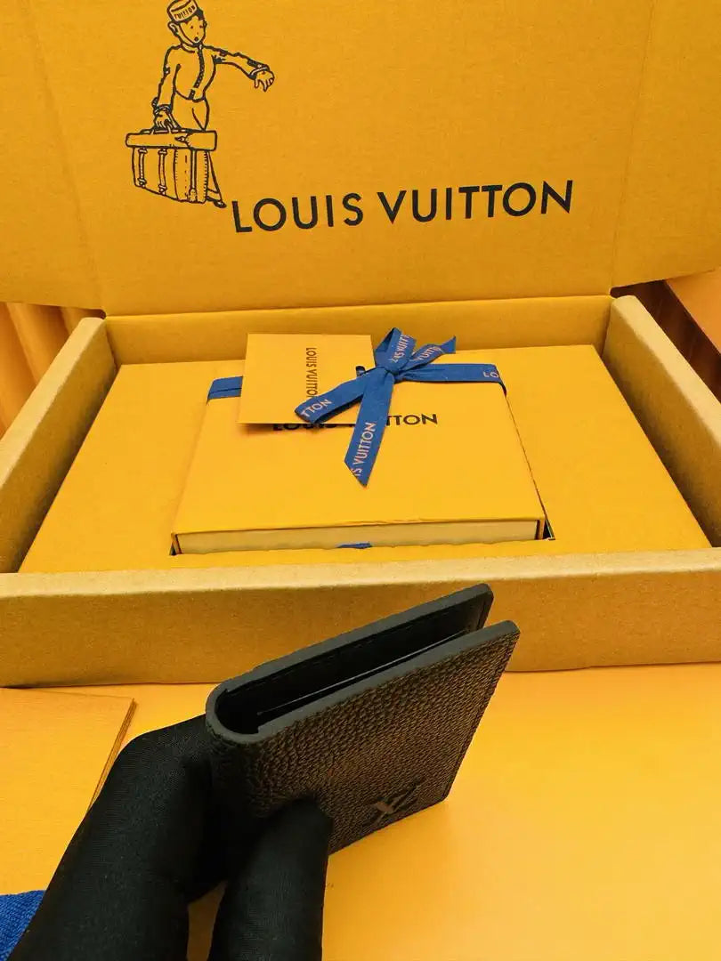 Louis Vuitton LV M25951 Pocket Organizer LV Aerogram Black