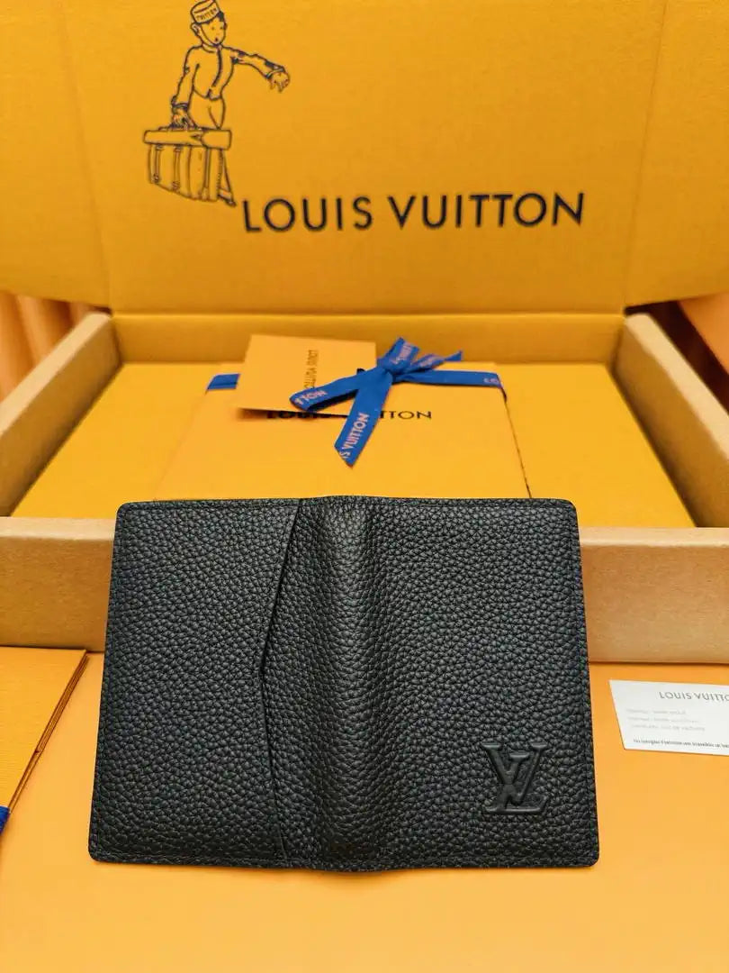 Louis Vuitton LV M25951 Pocket Organizer LV Aerogram Black