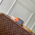Louis Vuitton LV M26028 Magnetic Card Holder Black Monogram Orange