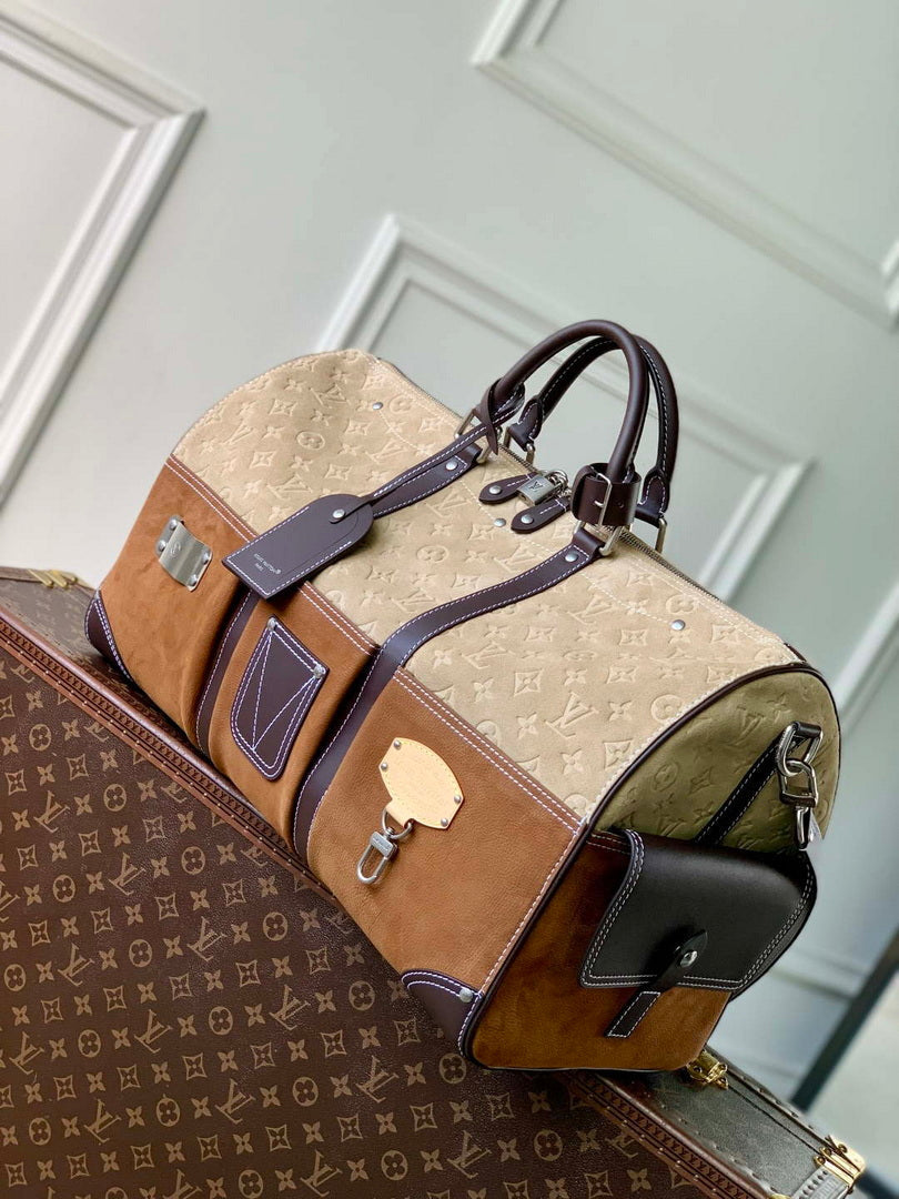 Louis Vuitton LV M26127 Keepall Bandouliere  50 Bag Tan