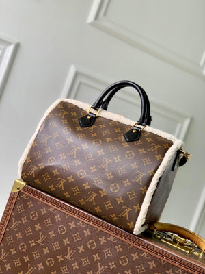 Louis Vuitton  LV M26326 Speedy 30 Soft Teddy Bag Monogram Shearling - Default Title - View 3