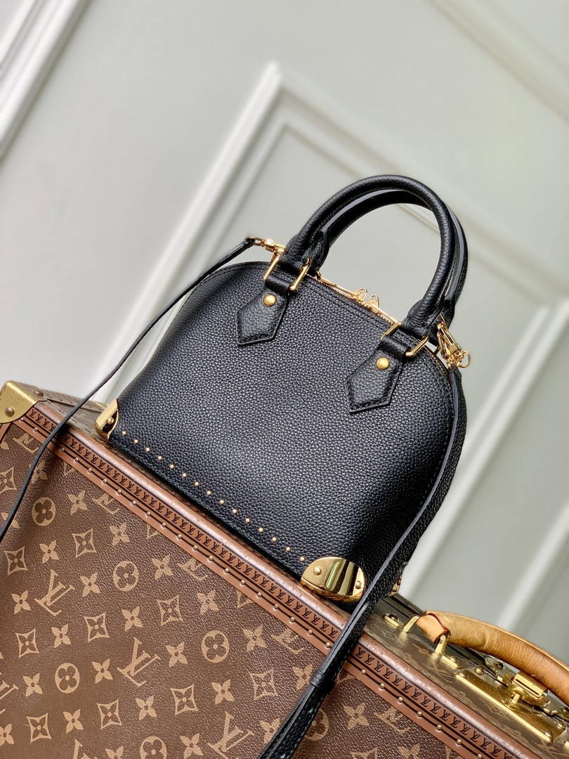 Louis Vuitton  LV M29445 Alma Trunk  BB Bag Monogram Empreinte Leather Black