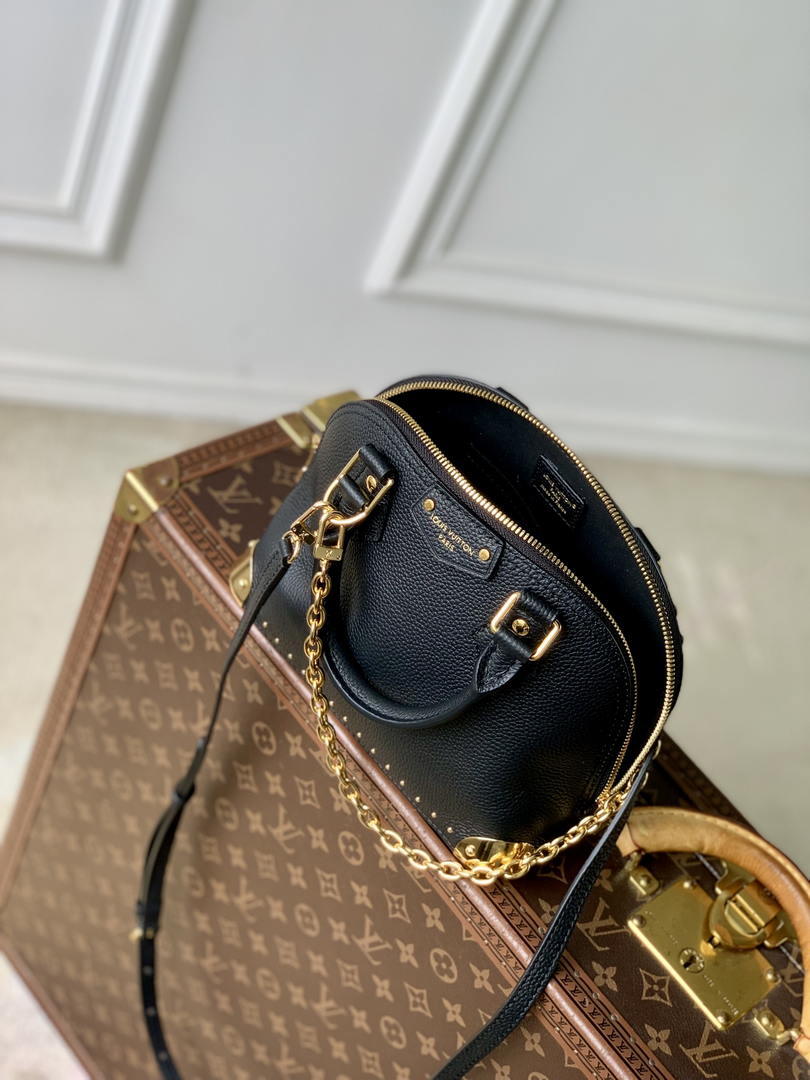 Louis Vuitton  LV M29445 Alma Trunk  BB Bag Monogram Empreinte Leather Black