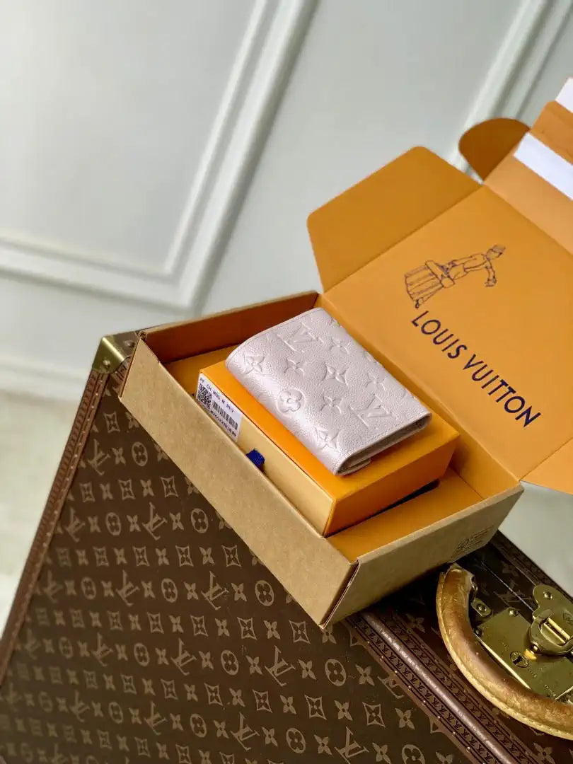 Louis Vuitton LV M26522 Victorine Wallet Pearl powder Monogram Empreinte