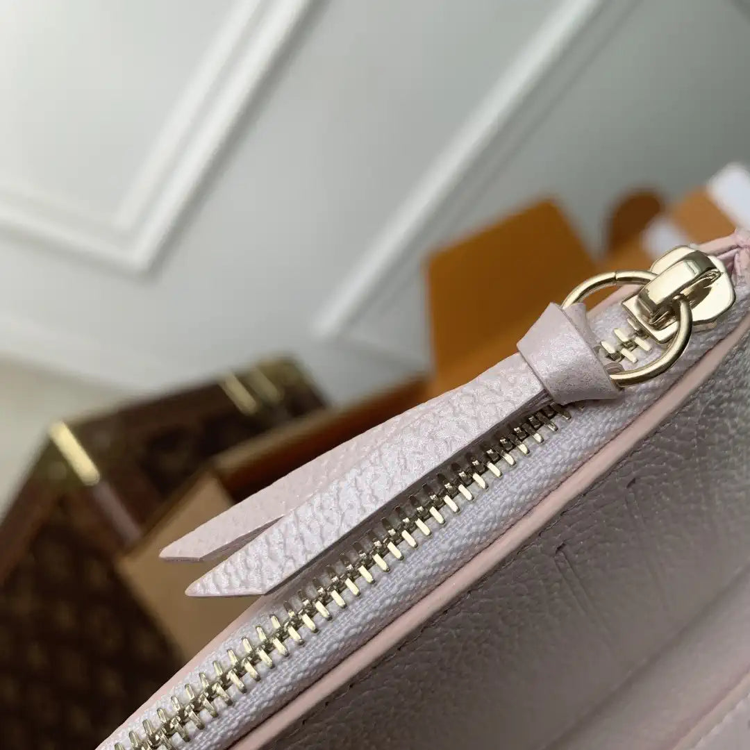 Louis Vuitton LV M26522 Victorine Wallet Pearl powder Monogram Empreinte