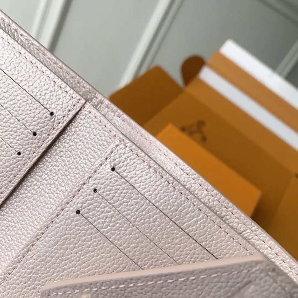 Louis Vuitton LV M26522 Victorine Wallet Pearl powder Monogram Empreinte