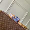 Louis Vuitton LV M26946 Magnetic Card Holder Monogram Heritage Navy Blue