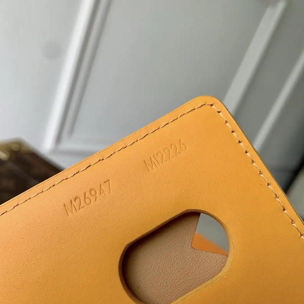 Louis Vuitton LV M26947 Magnetic Card Holder Monogram Heritage Safran Yellow