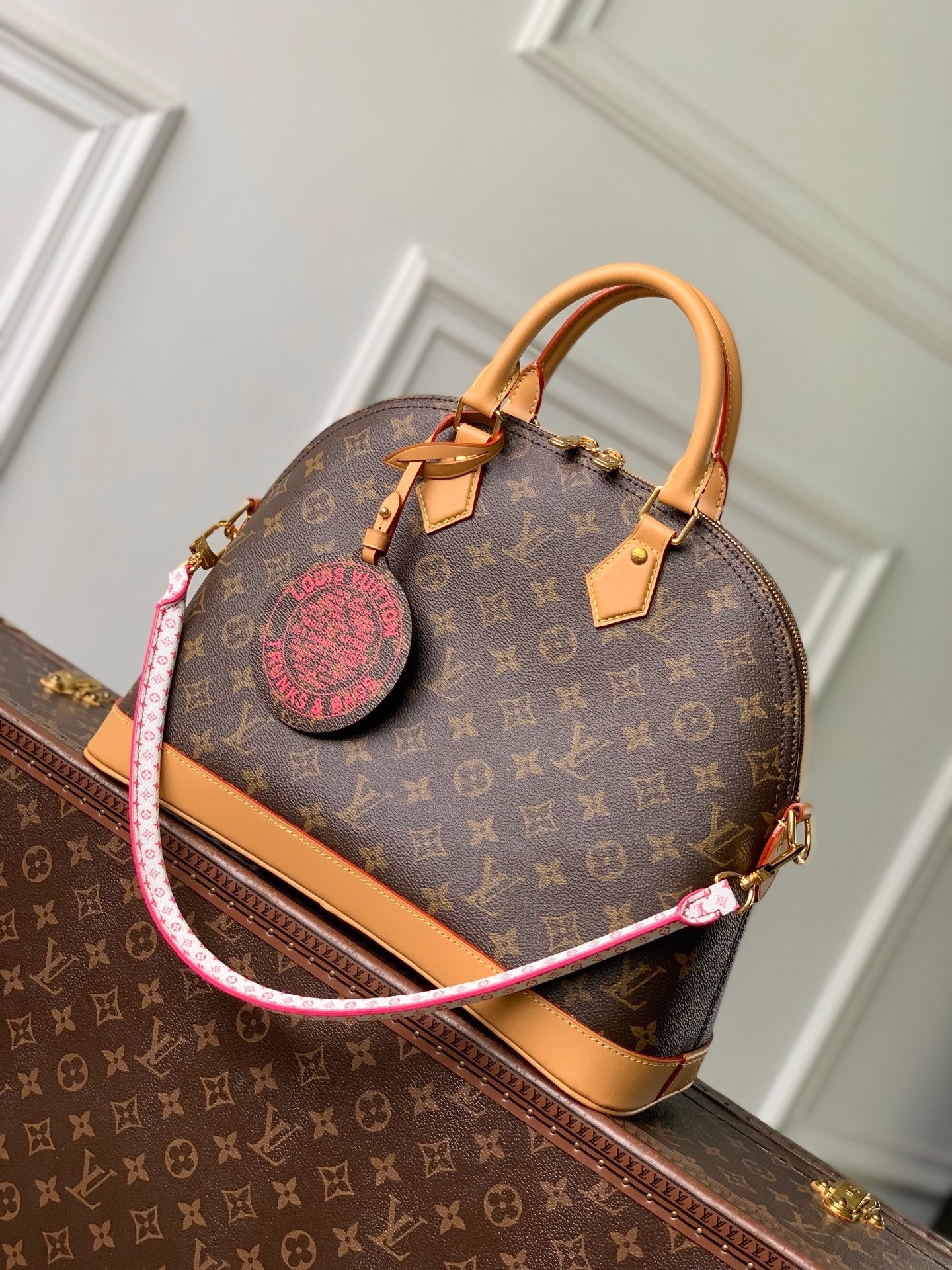 Louis Vuitton  LV M27327 Alma MM Bag Monogram Blue - Default Title - View 1