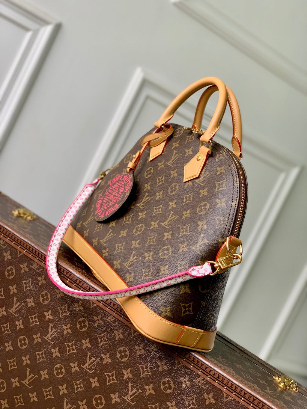 Louis Vuitton  LV M27327 Alma MM Bag Monogram Blue