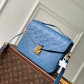 Louis Vuitton LV M27357 Pochette M¨¦tis Bag Blue Jean