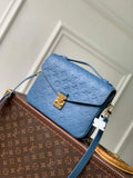 Louis Vuitton LV M27357 Pochette M¨¦tis Bag Blue Jean