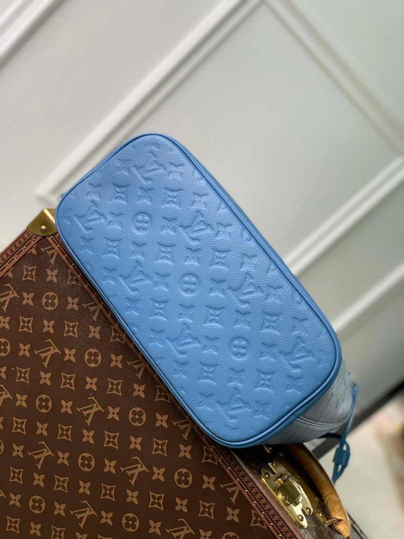 Louis Vuitton LV M27358 Neverfull MM Bag  Blue Jean