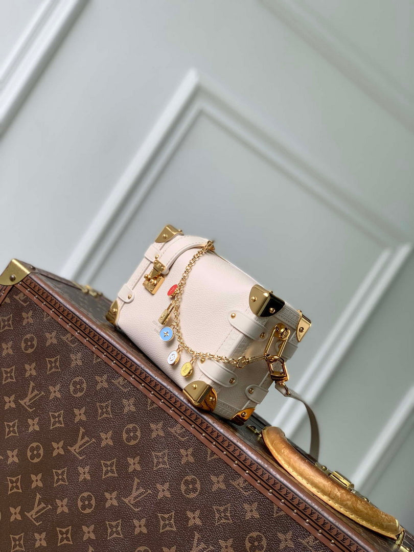 Louis Vuitton LV M27438 Side Trunk PM Bag Chalk