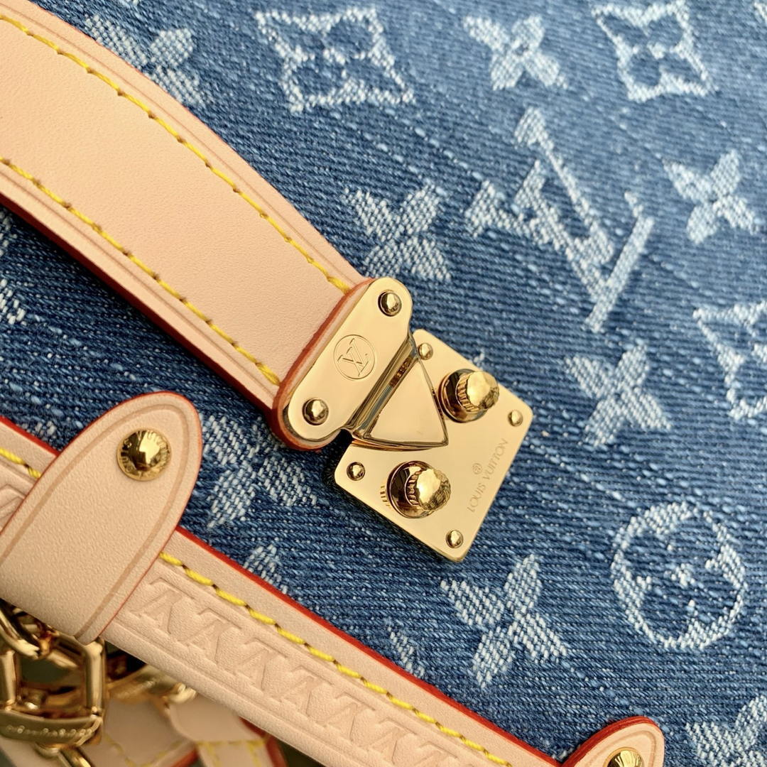 Louis Vuitton LV M27450 Side Trunk MM Bag Denim Blue - Default Title - View 5