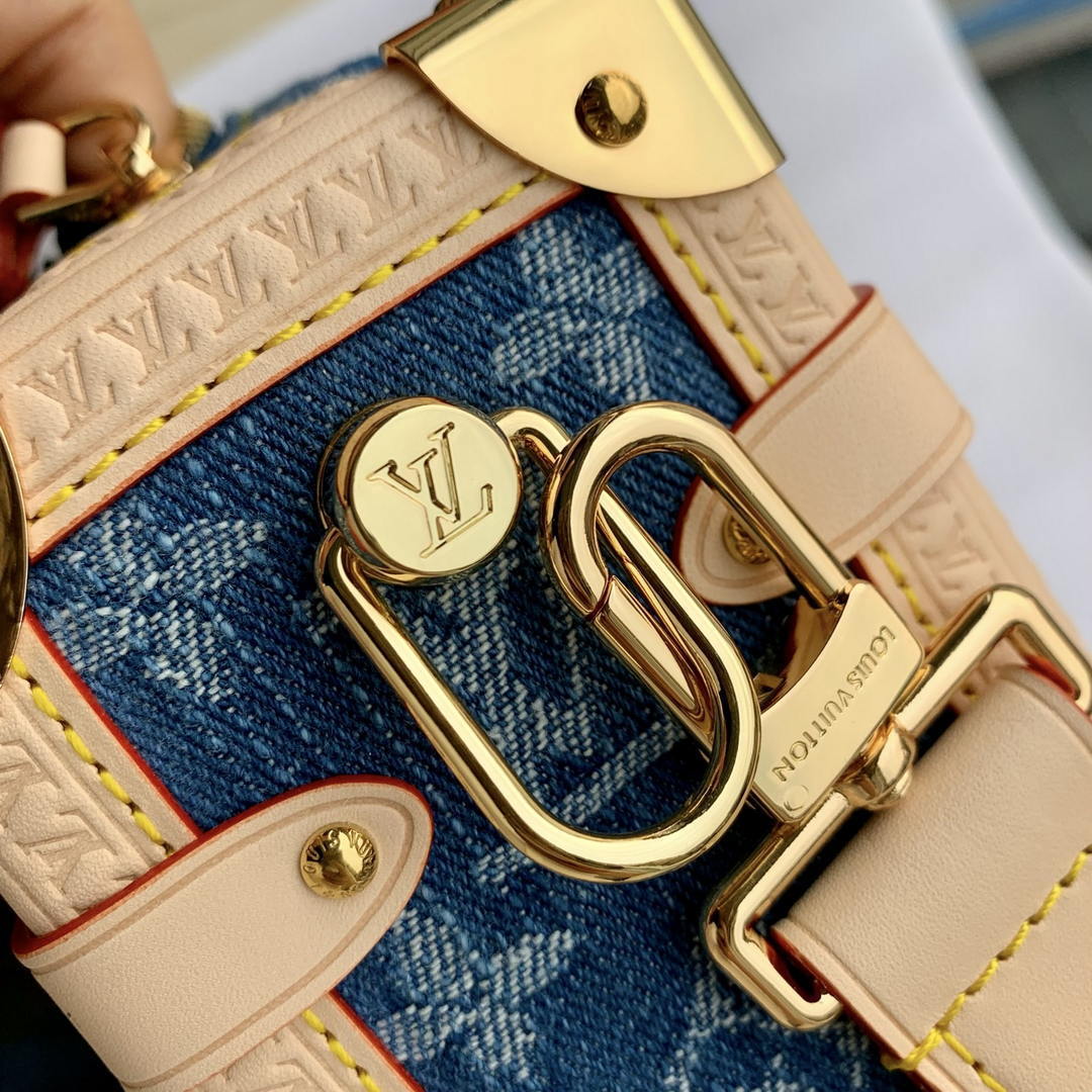 Louis Vuitton LV M27450 Side Trunk MM Bag Denim Blue - Default Title - View 6