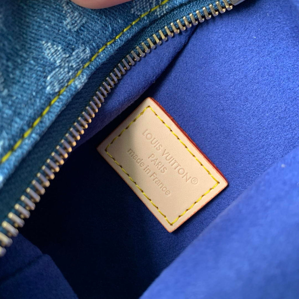 Louis Vuitton LV M27450 Side Trunk MM Bag Denim Blue
