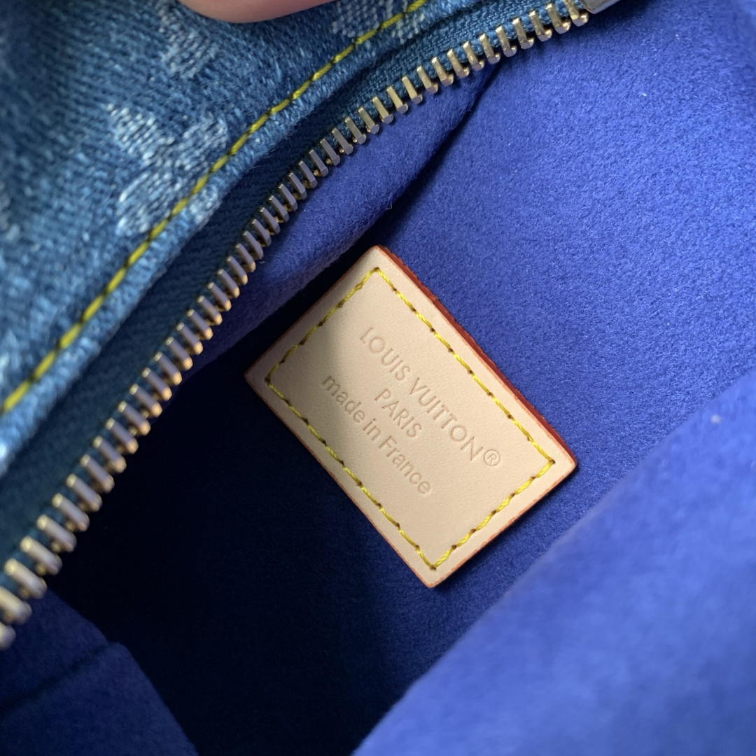 Louis Vuitton LV M27450 Side Trunk MM Bag Denim Blue