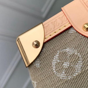 Louis Vuitton LV M27451 Side Trunk MM  East West Bag Khaki Denim - Default Title - View 7
