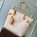Louis Vuitton LV M27521 Neverfull MM Bag Monogram Origine Lin