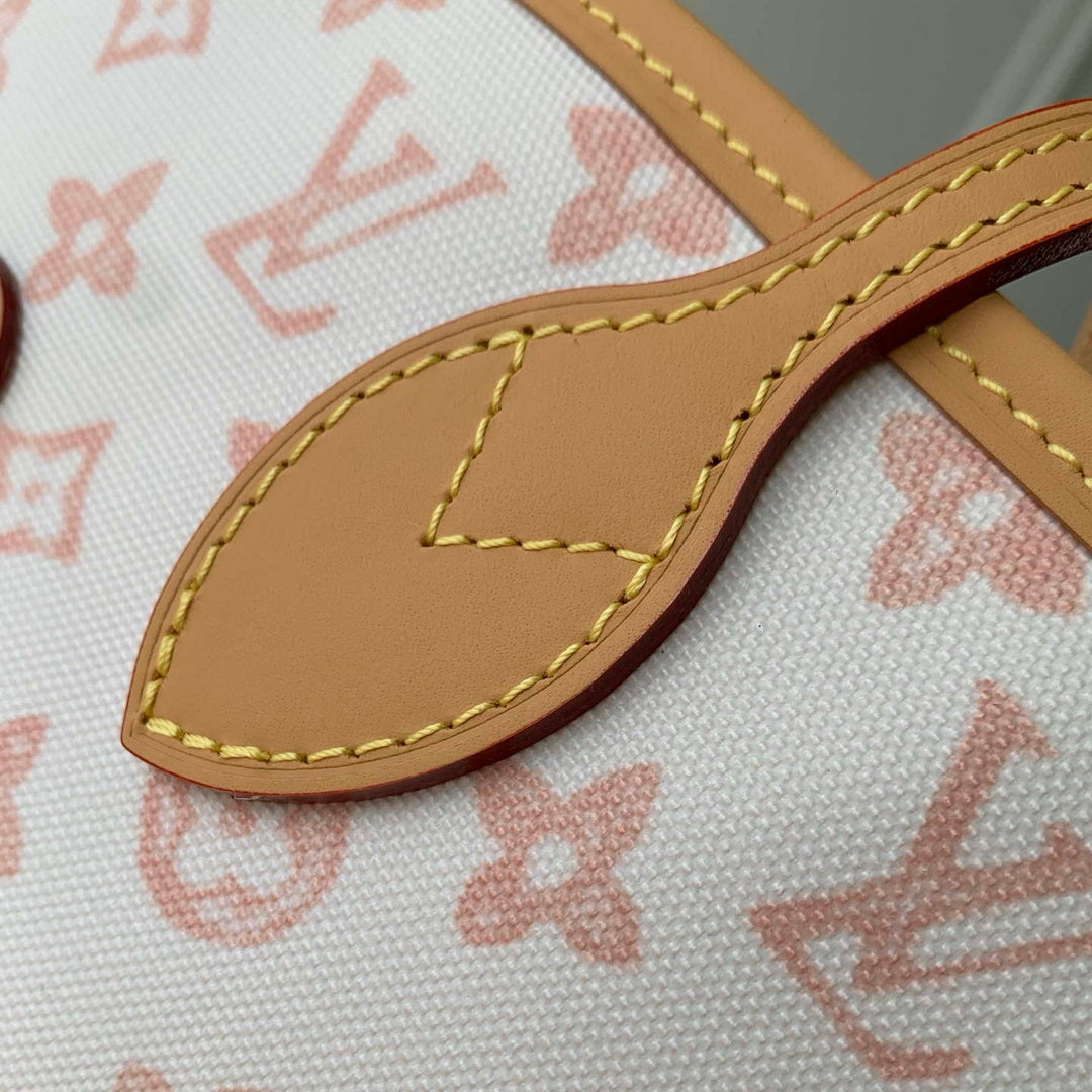 Louis Vuitton LV M27521 Neverfull MM Bag Monogram Origine Lin
