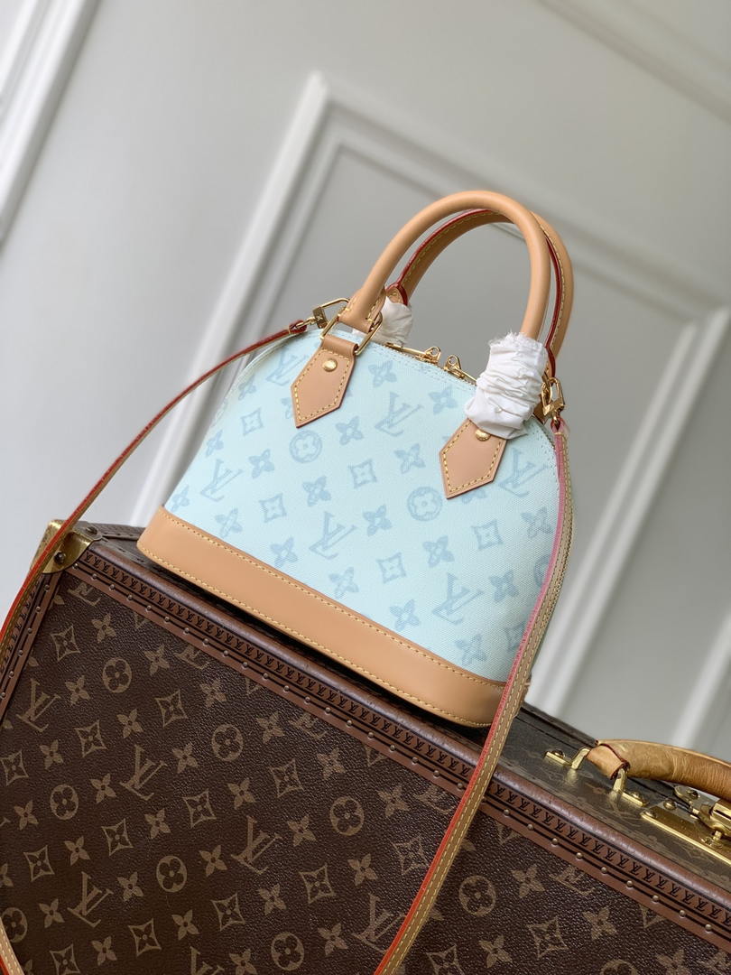 Louis Vuitton LV M27526 Alma BB Bag Blue Other Monogram Canvas