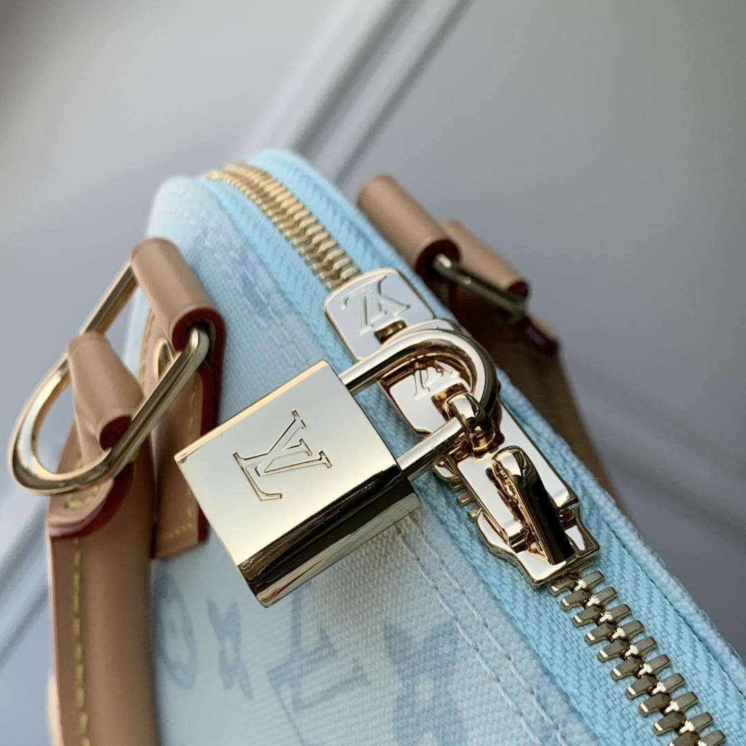 Louis Vuitton LV M27526 Alma BB Bag Blue Other Monogram Canvas - Default Title - View 7