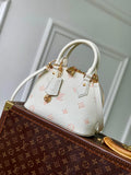 Louis Vuitton LV M27574 Alma BB Bag Monogram Empreinte White &Pink