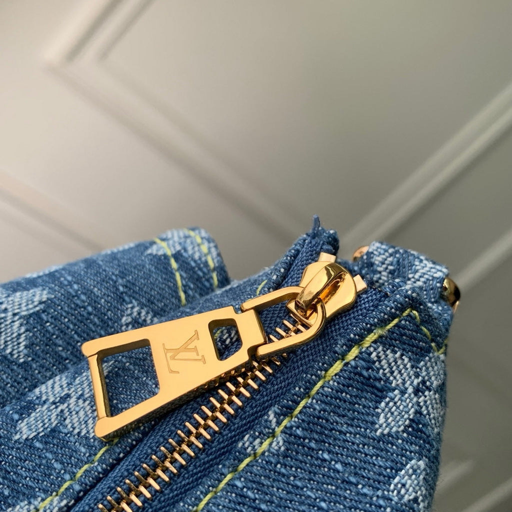 Louis Vuitton  LV M27602 Pochette Accessoire Cargo Bag Blue Denim