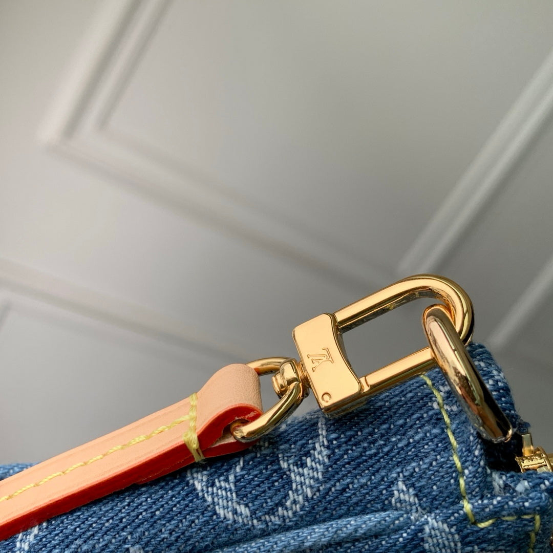 Louis Vuitton  LV M27602 Pochette Accessoire Cargo Bag Blue Denim - Default Title - View 7