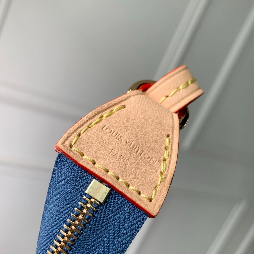 Louis Vuitton  LV M27602 Pochette Accessoire Cargo Bag Blue Denim