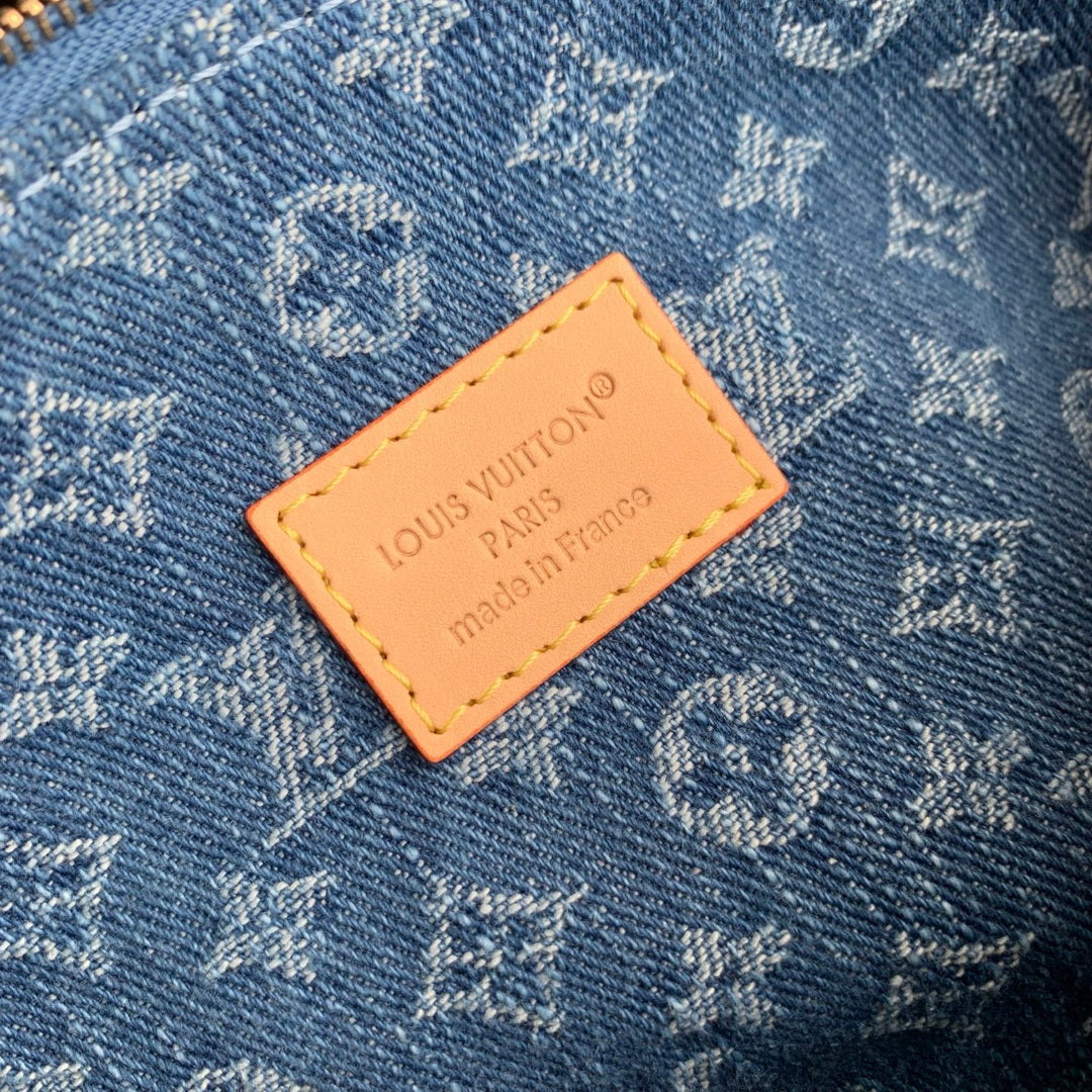 Louis Vuitton  LV M27602 Pochette Accessoire Cargo Bag Blue Denim