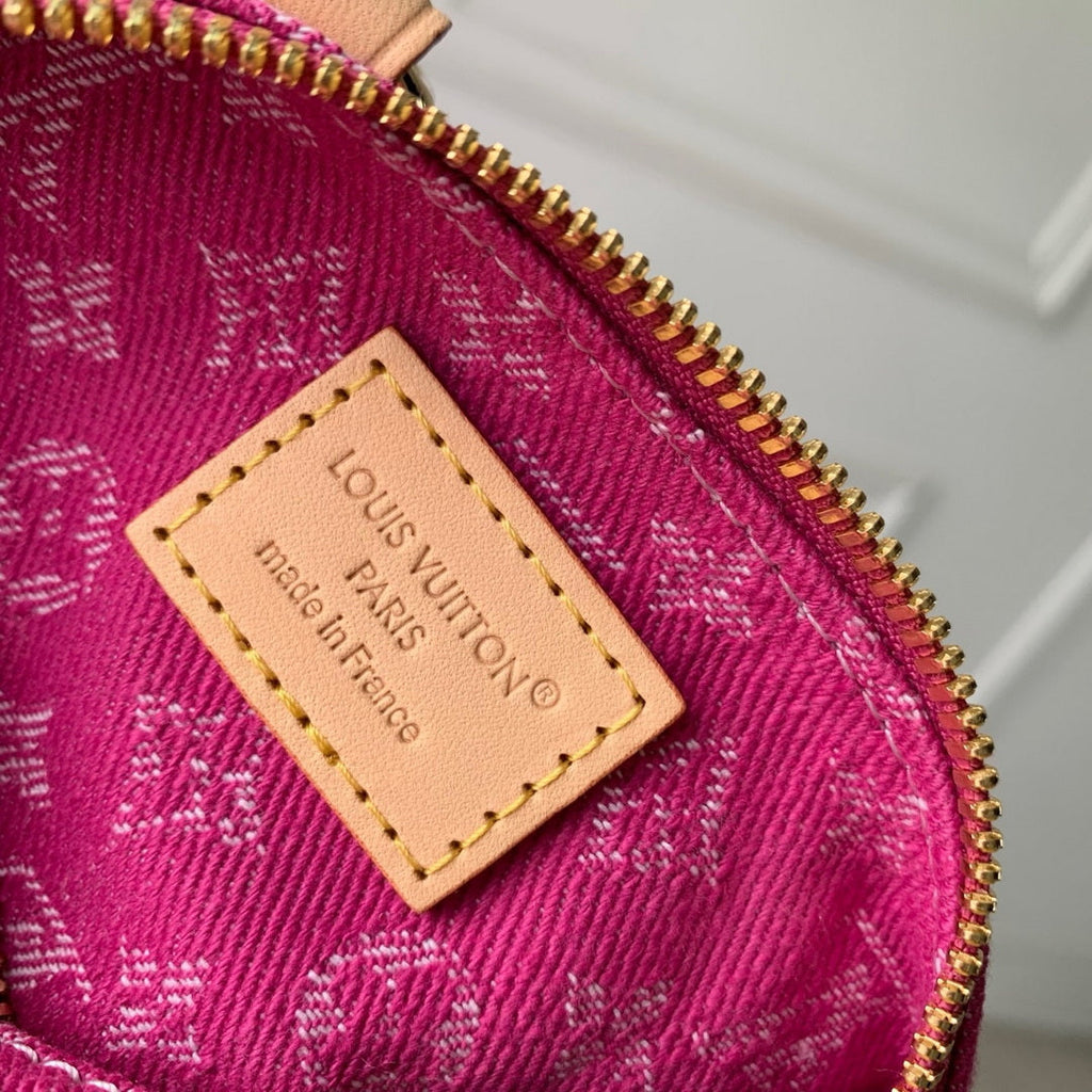 Louis Vuitton  LV M27603 Nano Speedy Bag Fuchsia Denim