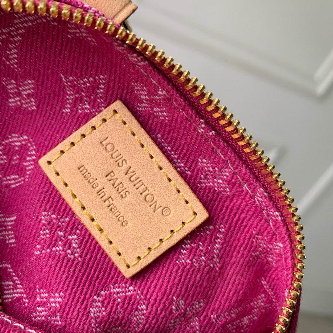 Louis Vuitton  LV M27603 Nano Speedy Bag Fuchsia Denim