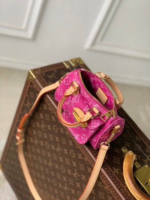 Louis Vuitton  LV M27603 Nano Speedy Bag Fuchsia Denim - Default Title - View 11