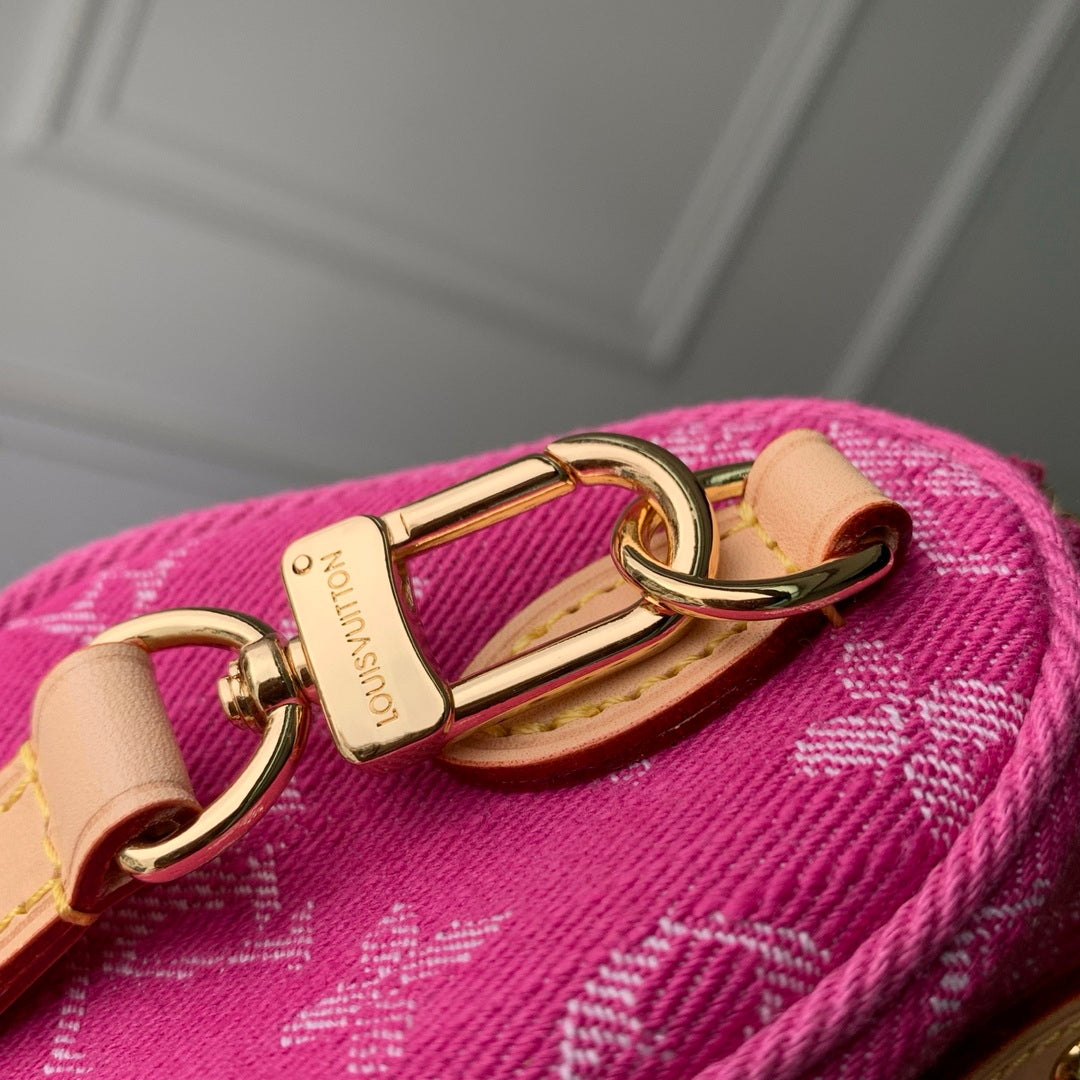 Louis Vuitton  LV M27603 Nano Speedy Bag Fuchsia Denim - Default Title - View 7
