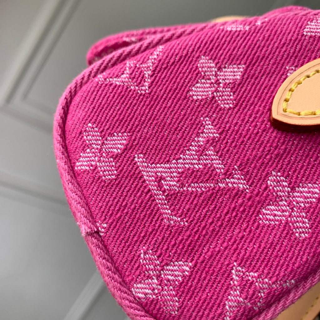 Louis Vuitton  LV M27603 Nano Speedy Bag Fuchsia Denim