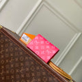 Louis Vuitton LV M27612 Passport Cover Other Monogram Canvas Rose Red