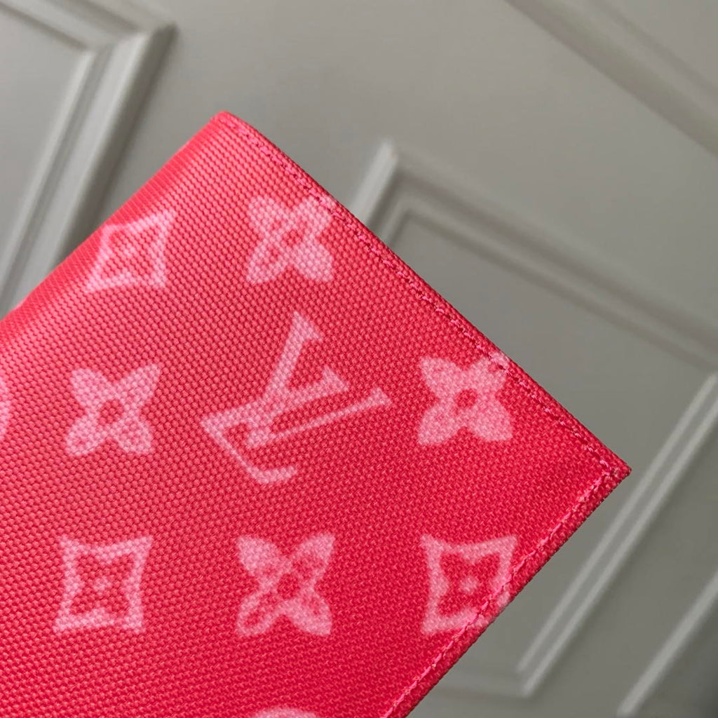 Louis Vuitton LV M27612 Passport Cover Other Monogram Canvas Rose Red