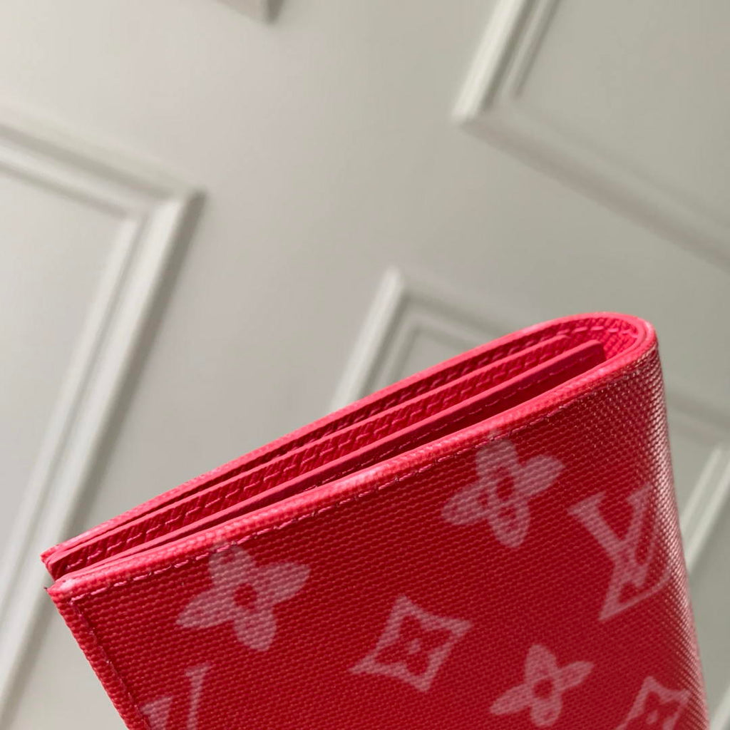 Louis Vuitton LV M27612 Passport Cover Other Monogram Canvas Rose Red