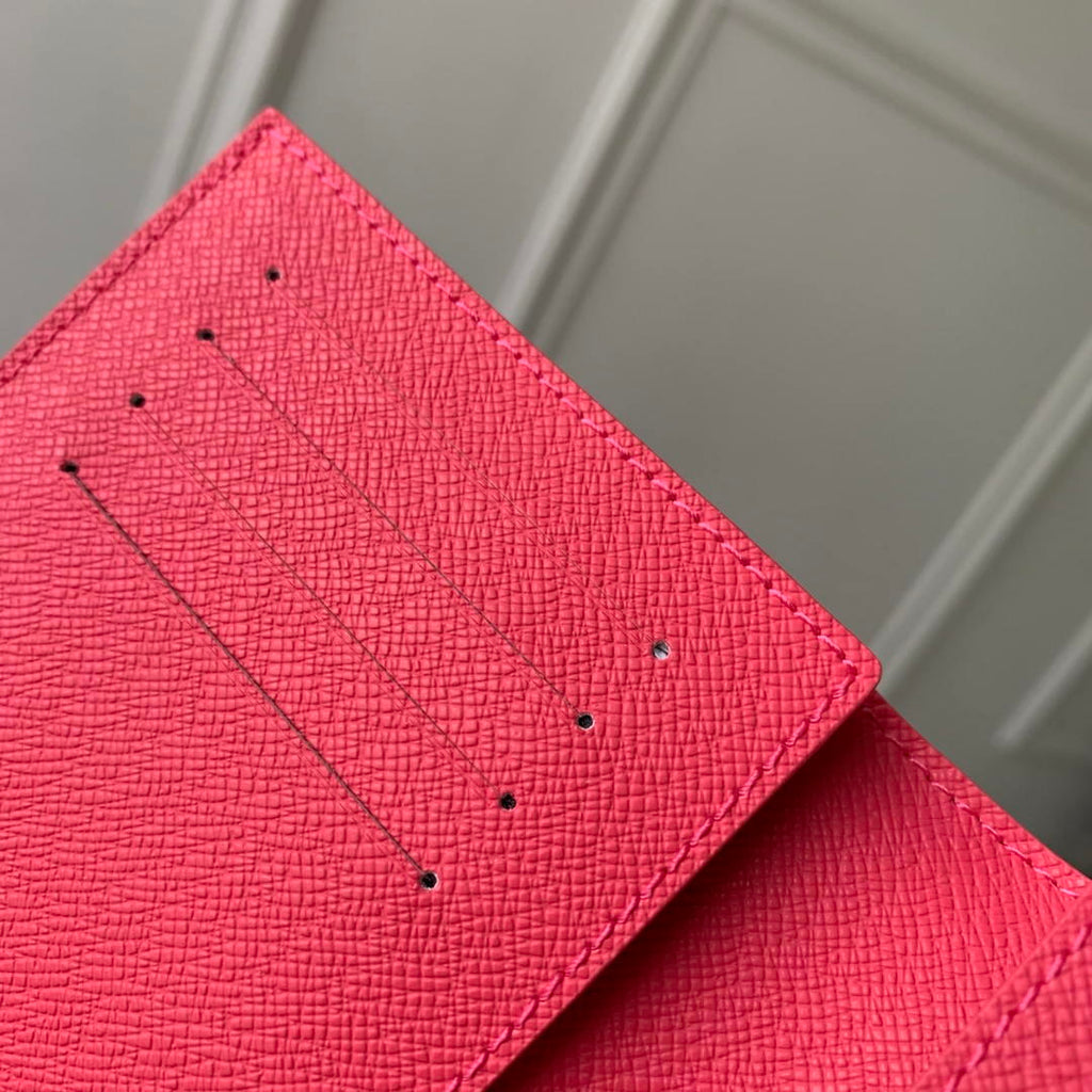 Louis Vuitton LV M27612 Passport Cover Other Monogram Canvas Rose Red