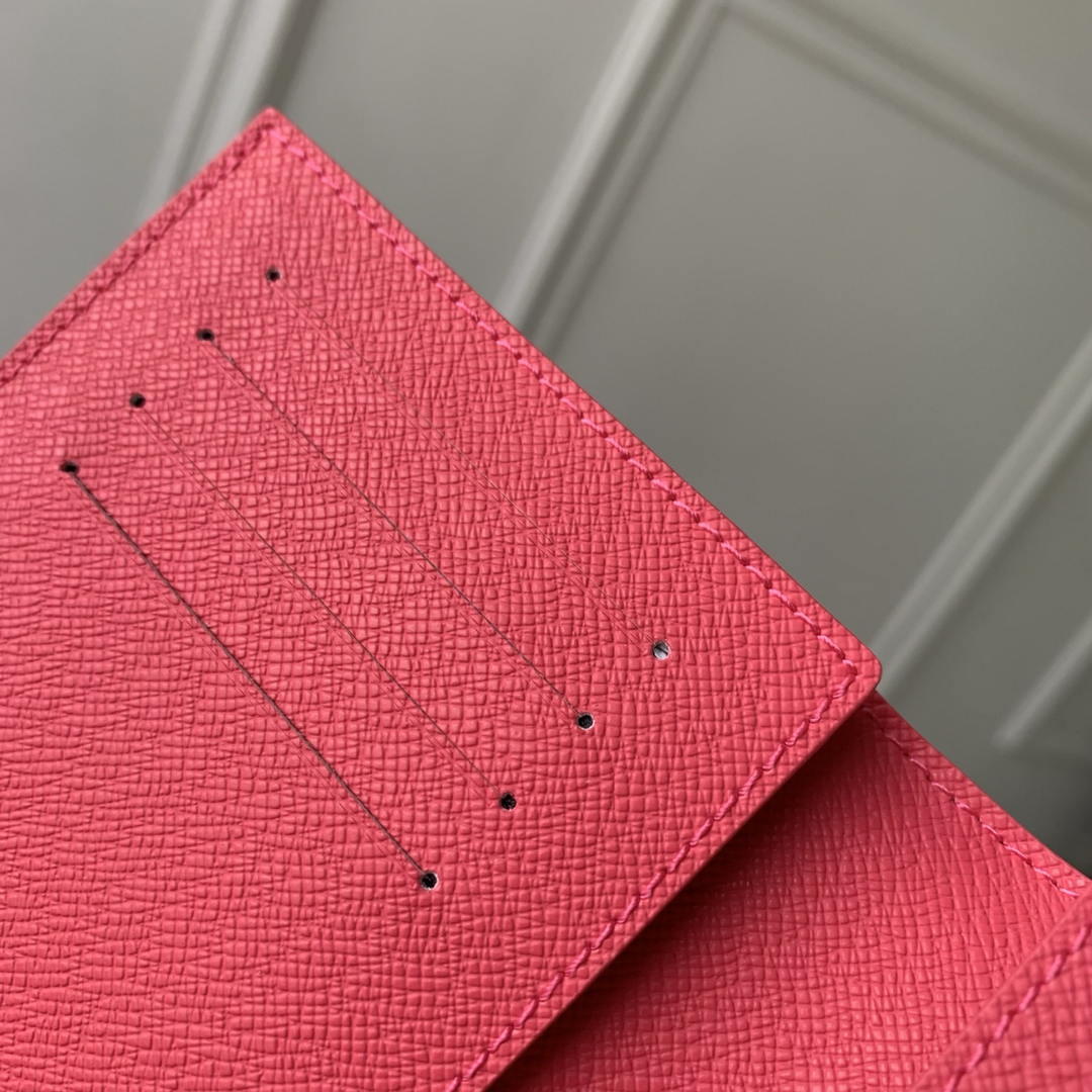 Louis Vuitton LV M27612 Passport Cover Other Monogram Canvas Rose Red