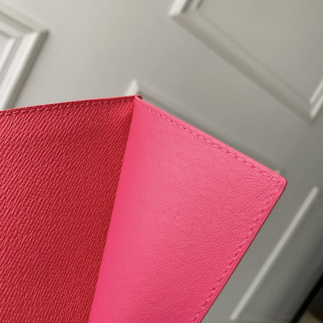 Louis Vuitton LV M27612 Passport Cover Other Monogram Canvas Rose Red
