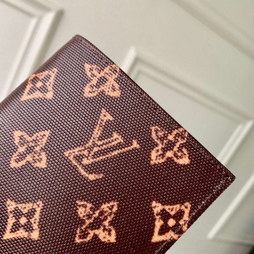 Louis Vuitton LV M27612 Passport Cover Other Monogram Canvas  Coffe Brown
