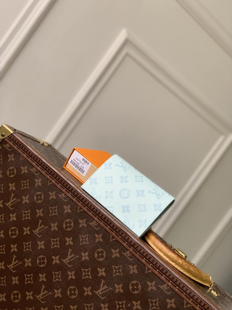 Louis Vuitton LV M27612 Passport Cover Other Monogram Canvas Light Blue