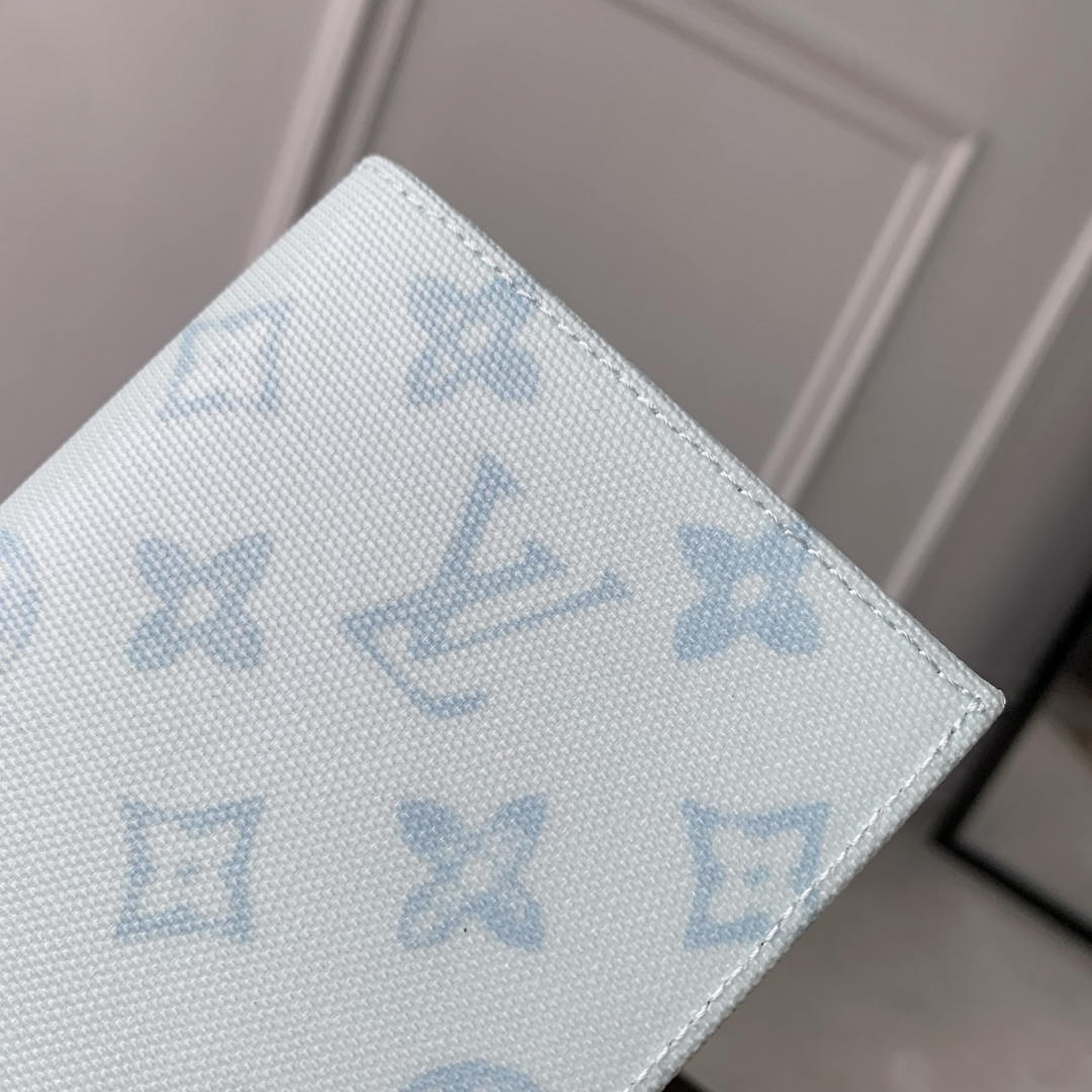 Louis Vuitton LV M27612 Passport Cover Other Monogram Canvas Light Blue