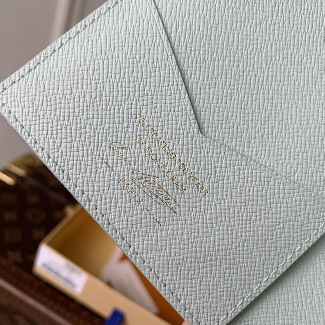 Louis Vuitton LV M27612 Passport Cover Other Monogram Canvas Light Blue