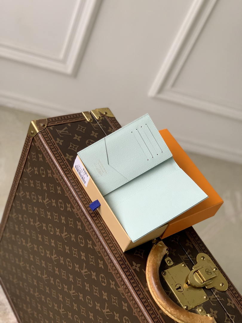 Louis Vuitton LV M27612 Passport Cover Other Monogram Canvas Light Blue