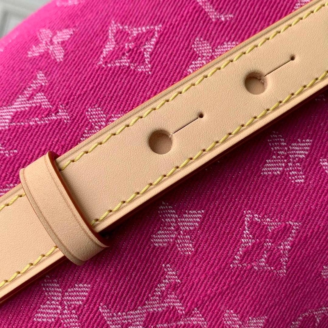 Louis Vuitton LV M27626 All In BB Bag Fuchsia Denim